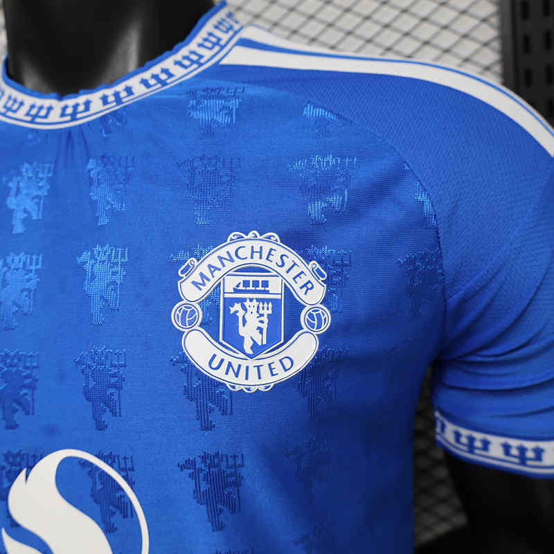 Player Version 2026-2027 Retro Version Manchester United Blue Soccer Jersey-888