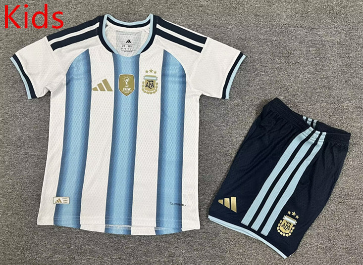 2026-2027 Argentina Home Blue&White Kids/Youth Soccer Uniform-7809