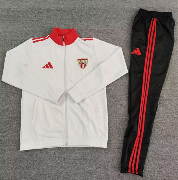 2025-2026 Sevilla White Thailand Soccer Jacket Uniform-4692