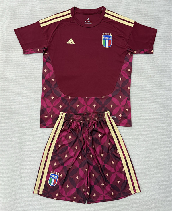 2026-2027 Italy Goalkeeper Maroon Soccer Uniform-AY