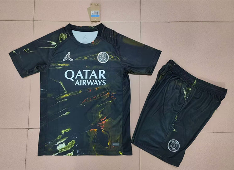 2025-2026 Paris SG 4th Away Black Soccer Uniform-718