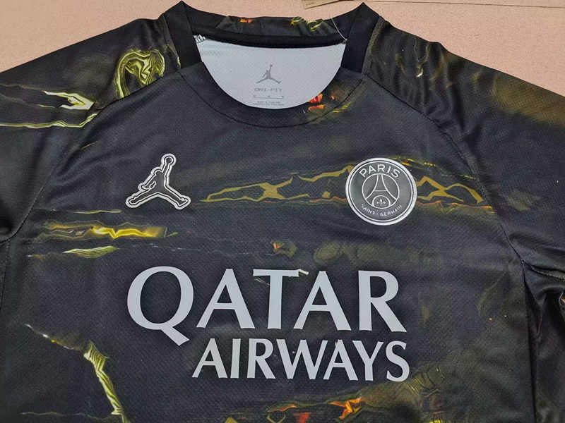 2025-2026 Paris SG 4th Away Black Soccer Uniform-718