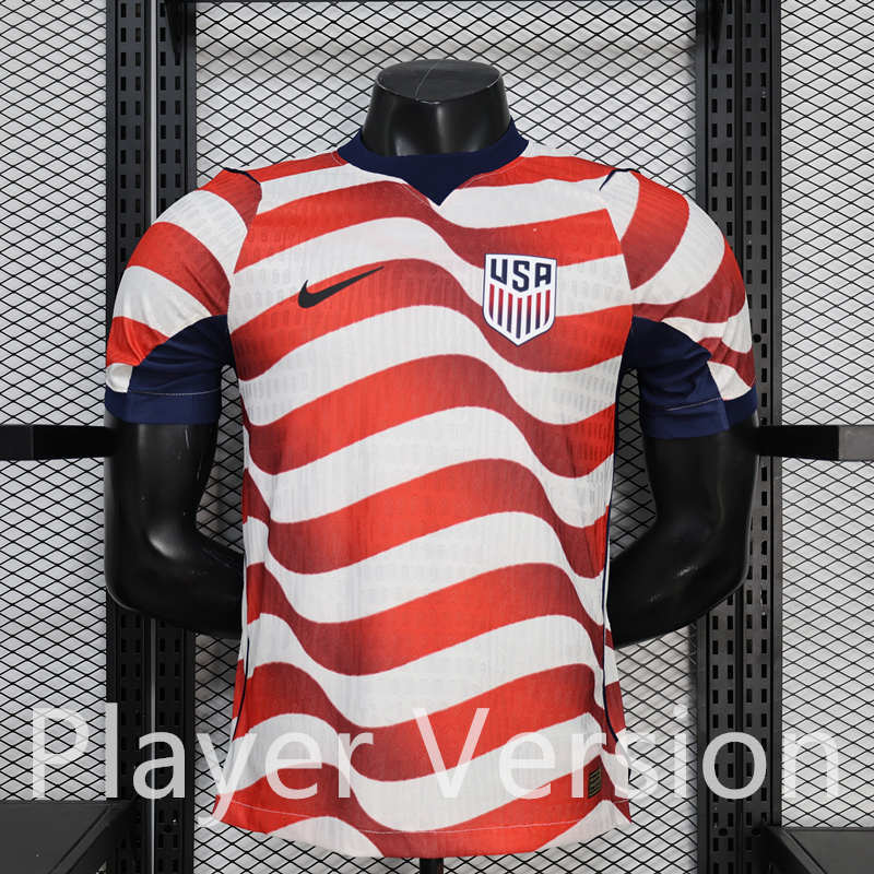 Player Version 2026-2027 USA Home Red&White Thailand Soccer Jersey AAA-888