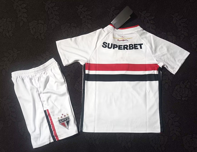 2026-2027 São Paulo FC Home White Kids/Youth Soccer Uniform-4714