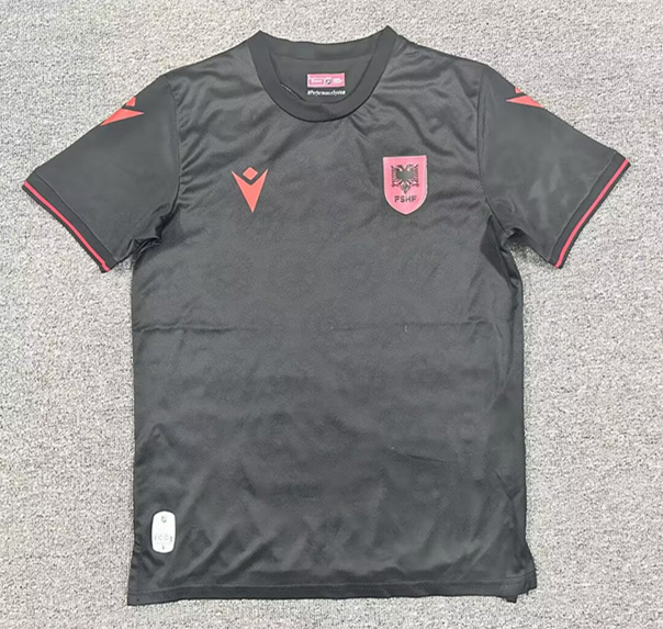(S-4XL) 2026-2027 Albania 2nd Away Black Thailand Soccer Jersey AAA-512