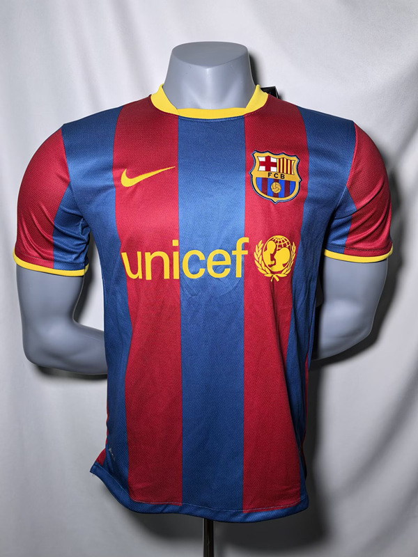 Retro Version 2010 Barcelona Home Red&Blue Thailand Soccer Jersey AAA-912