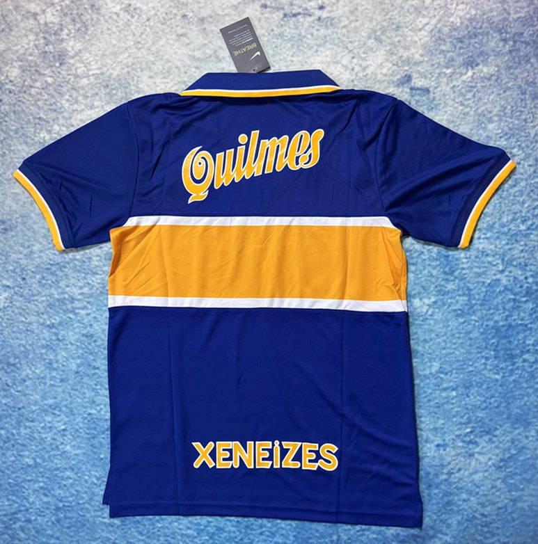 Retro Version 1996-1997 Boca Juniors Home Blue Thailand Soccer Jersey AAA-6590