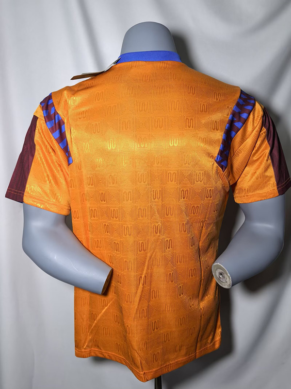 Retro Version 1990 Barcelona Away Yellow Thailand Soccer Jersey AAA-912