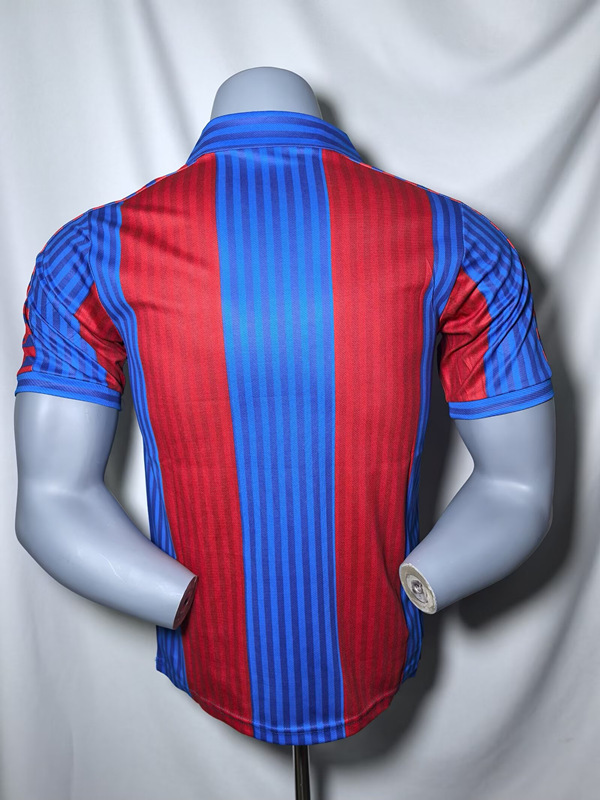 Retro Version 1990 Barcelona Home Red&Blue Thailand Soccer Jersey AAA-912