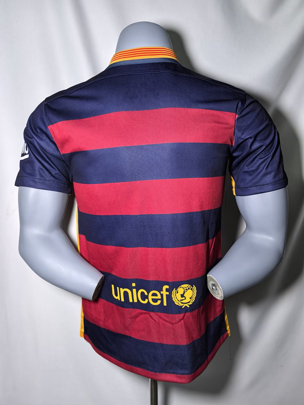 Retro Version 2016 Barcelona Home Red&Blue Thailand Soccer Jersey AAA-912