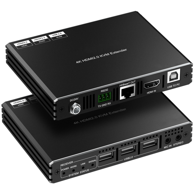 4K HDMI KVMエクステンダー 100m | HDMI 2.0 4K60対応