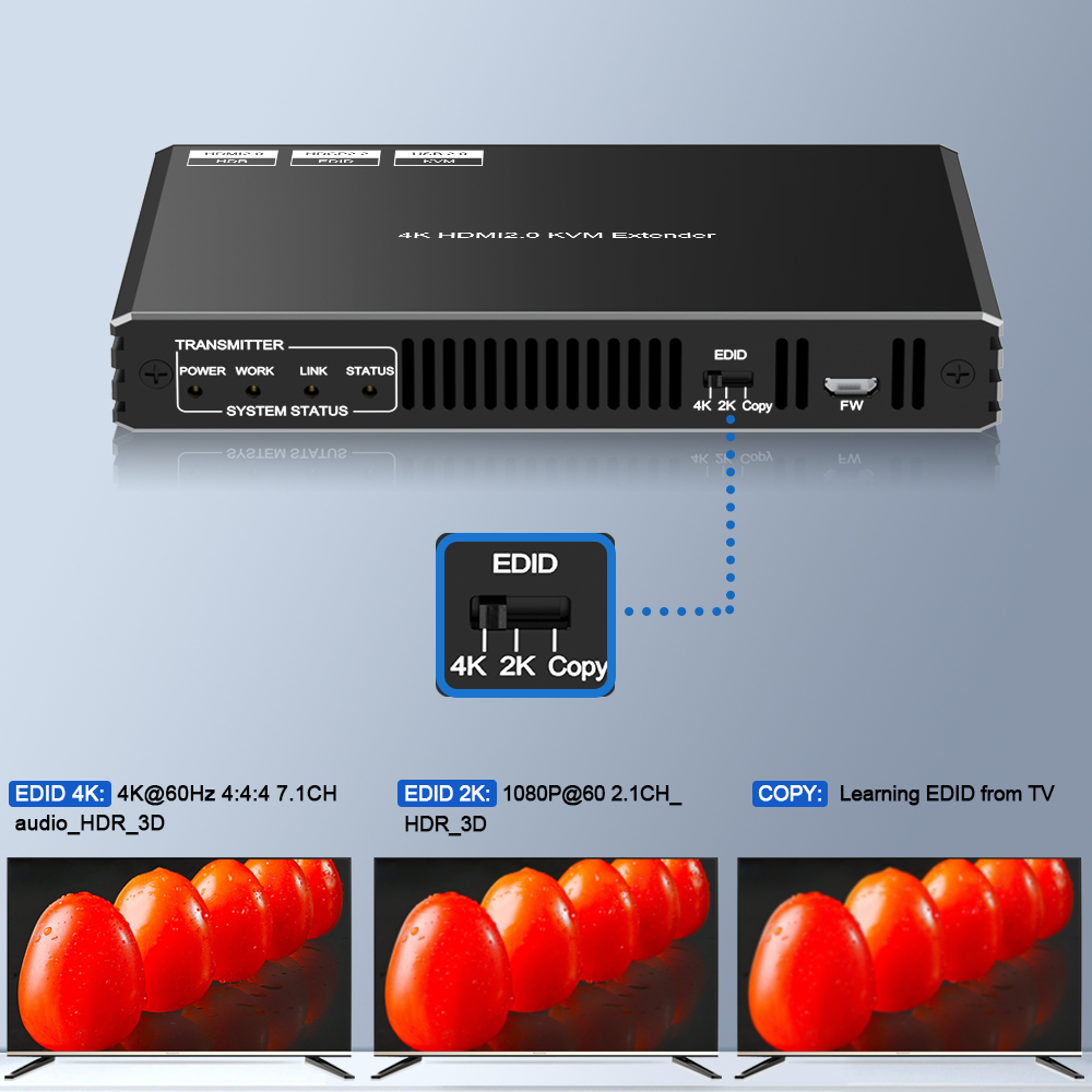 4K HDMI KVMエクステンダー 100m | HDMI 2.0 4K60対応