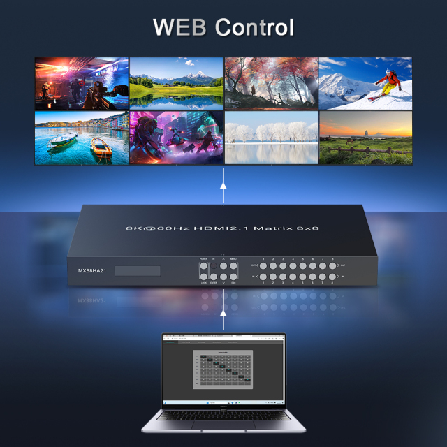 8x8 HDMI Matrix Switch with Dolby Vision and Dolby Atmos