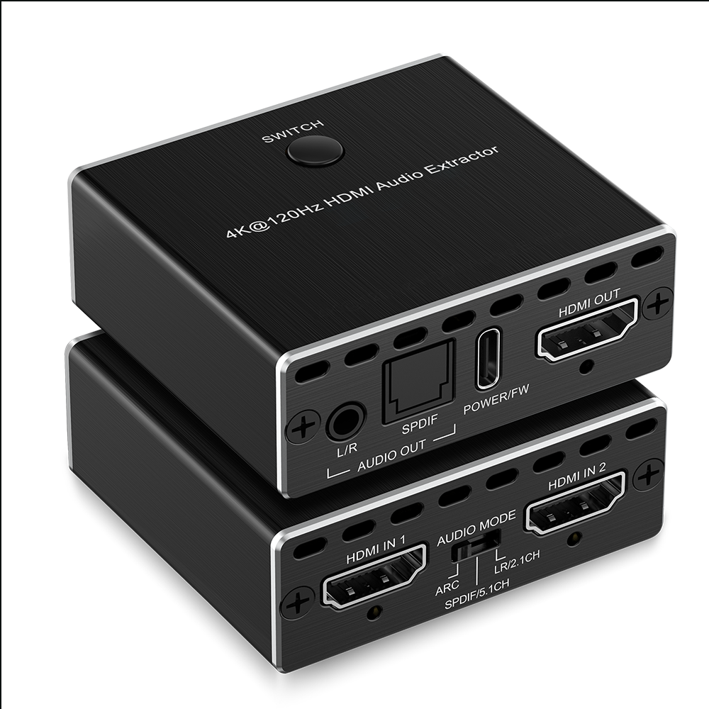 8K HDMI Audio Extractor Switch 2x1 4K120 VRR