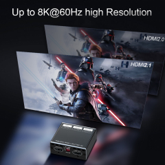 8K60 HDMI 2.1 Splitter 1x2 with VRR & ALLM