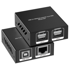 50m対応 USB 2.0 延長器 | Cat6伝送・4ポートUSBハブ搭載