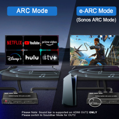 4K60 HDMI 2.0 Splitter 1x2 with eARC Audio EDID