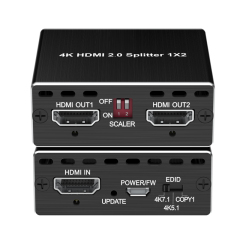 4K HDMI Splitter 1x2 for Dual Display Distribution