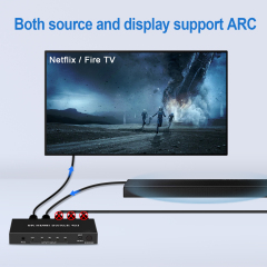 8K HDMI 2.1 Switch 4x1 with VRR ARC HDR10 HDCP2.3
