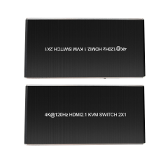 8K60 HDMI 2.1 KVM Switch 2 Port with Hotkey & EDID