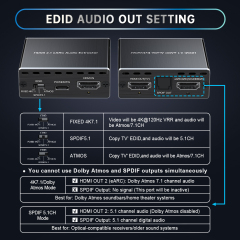 8K HDMI Audio Extractor Switch 4x1 eARC/ARC for PS5