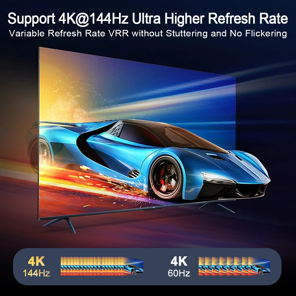 8K HDMI 2.1 Switch 4x1 with eARC Audio Extractor