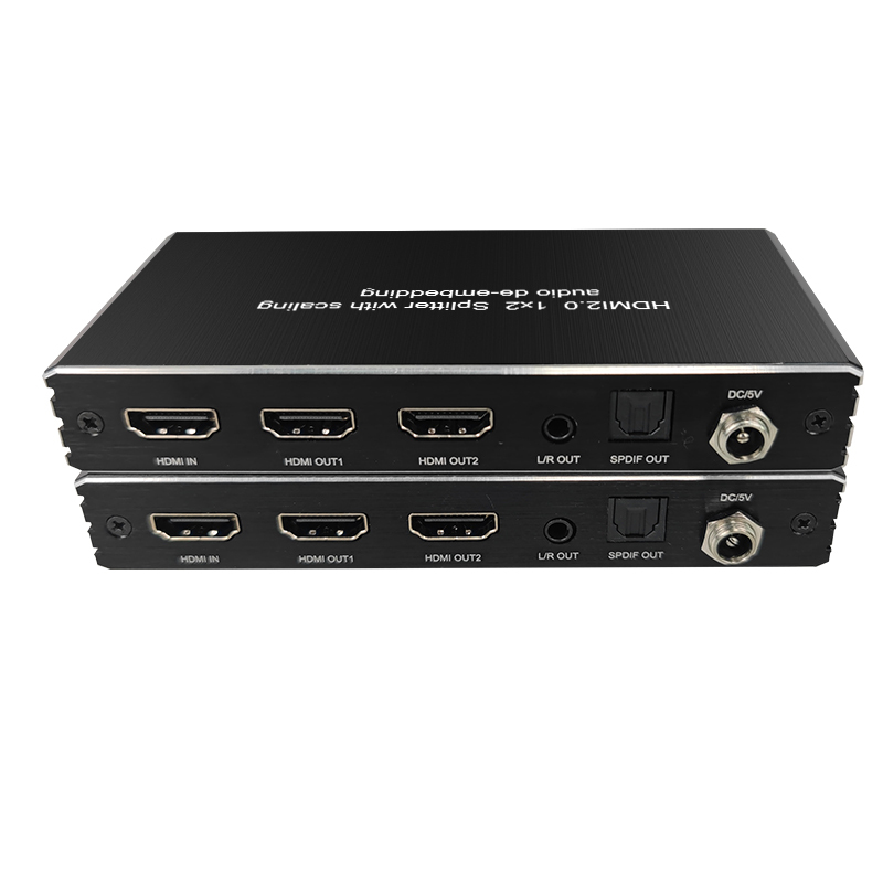 4K60 HDMI Splitter 1x2 with SPDIF Audio EDID Downscale