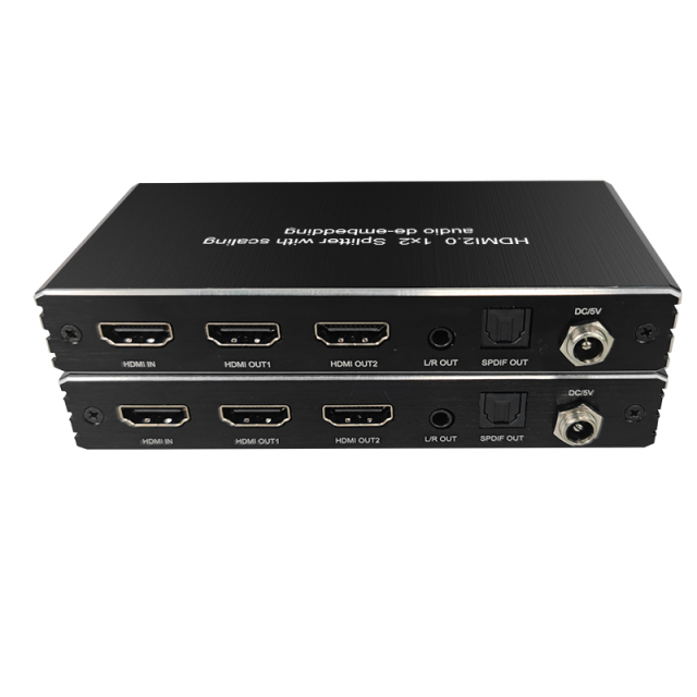 4K60 HDMI Splitter 1x2 with SPDIF Audio EDID Downscale