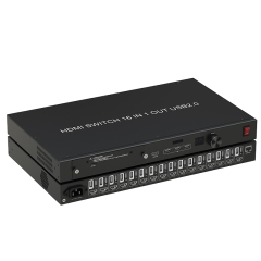 4K60 16x1 HDMI KVM Switch USB 3.0 Remote Control