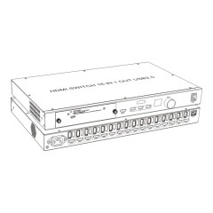 4K60 16x1 HDMI KVM Switch USB 3.0 Remote Control