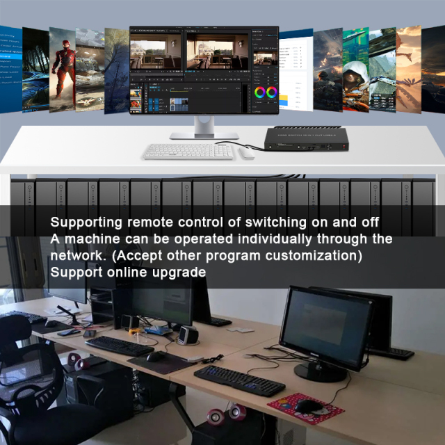 4K60 16x1 HDMI KVM Switch USB 3.0 Remote Control