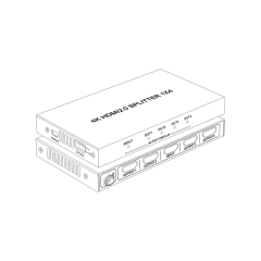4K60Hz 1x4 HDMI Splitter with Scaler | HDCP 2.2