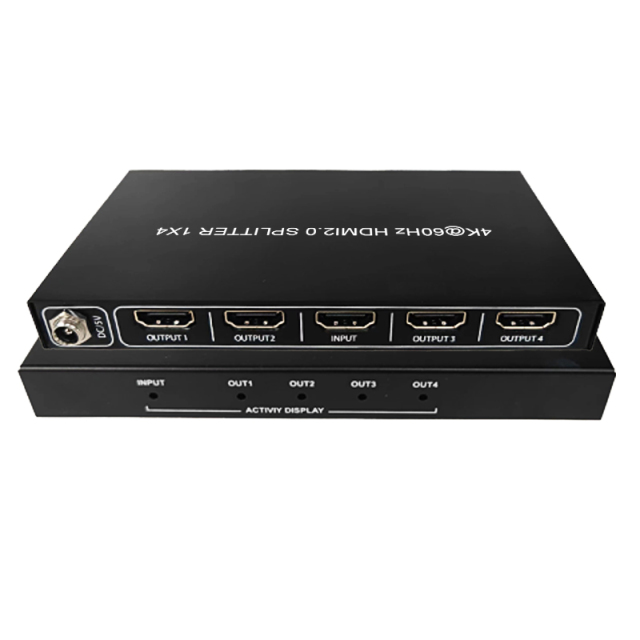 4K60Hz 1x4 HDMI Splitter with Scaler | HDCP 2.2