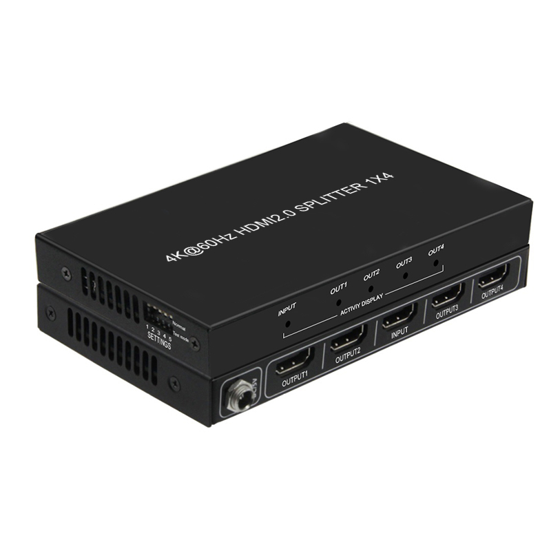 4K60Hz 1x4 HDMI Splitter with Scaler | HDCP 2.2