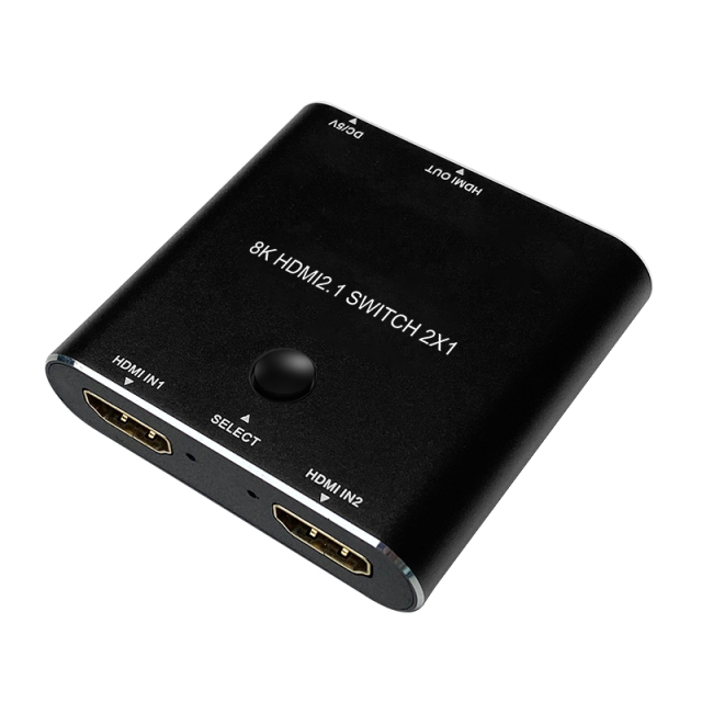 8K HDMI 2.1 スイッチャー 2入力1出力 | HDCP・Dolby Vision対応