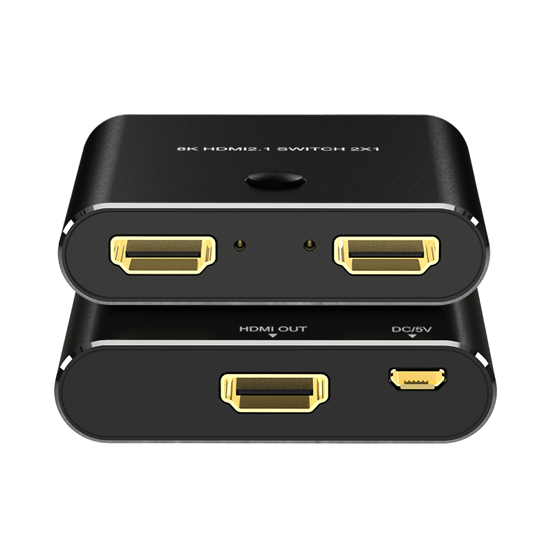 8K HDMI 2.1 スイッチャー 2入力1出力 | HDCP・Dolby Vision対応
