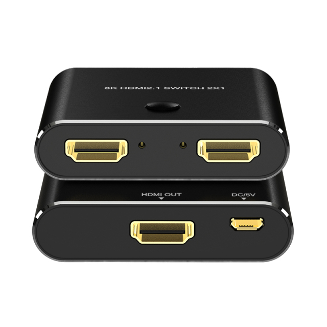 8K HDMI 2.1 スイッチャー 2入力1出力 | HDCP・Dolby Vision対応