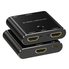 8K HDMI 2.1 スイッチャー 2入力1出力 | HDCP・Dolby Vision対応