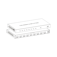 4K60 HDMI Splitter 1x8 with Downscaling
