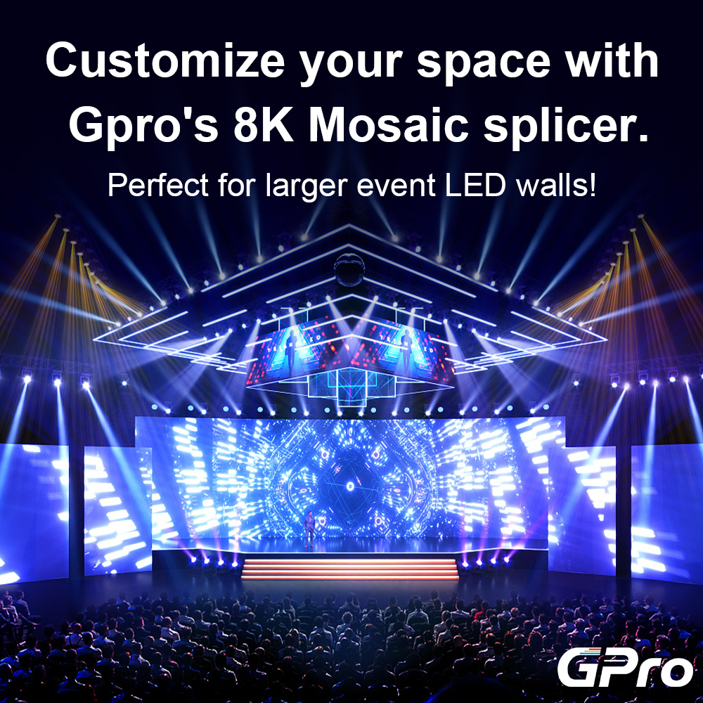 8K Video Wall Splicer Mosaic Processor | 8K60 Multi-Input Controller