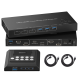 HDMI & USB-C Dual Monitor KVM Switch 2x1 | 8K@60Hz, 4K@120Hz, USB 3.0