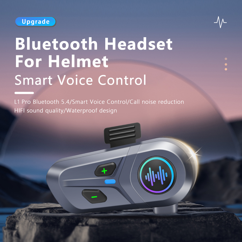 L1 Pro Helmet Bluetooth Headset | BT5.4 | Smart Voice Control | 35H | IP65 | OEM Manufacturer – Voiture