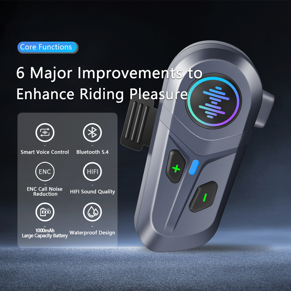 L1 Pro Helmet Bluetooth Headset | BT5.4 | Smart Voice Control | 35H | IP65 | OEM Manufacturer – Voiture