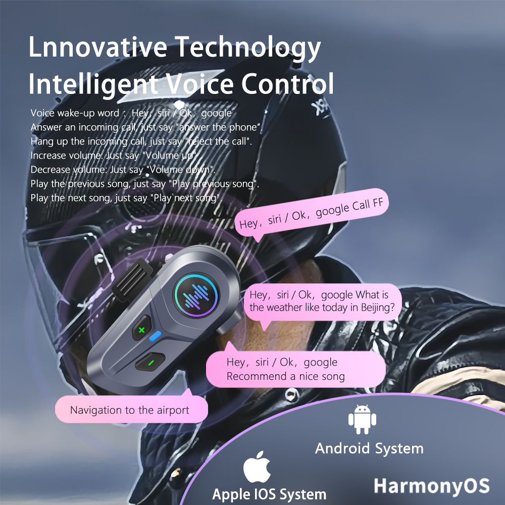 L1 Pro Helmet Bluetooth Headset | BT5.4 | Smart Voice Control | 35H | IP65 | OEM Manufacturer – Voiture