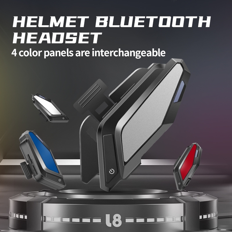 L8 Pro Helmet Bluetooth Headset | 35H Battery | 4 Color Panels | Dual Phone | BT5.3 | IP65 | OEM – Voiture