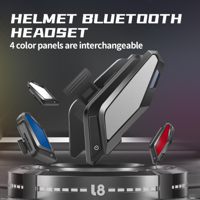 L8 Pro Helmet Bluetooth Headset | 35H Battery | 4 Color Panels | Dual Phone | BT5.3 | IP65 | OEM – Voiture
