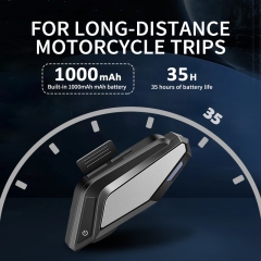 L8 Pro Helmet Bluetooth Headset | 35H Battery | 4 Color Panels | Dual Phone | BT5.3 | IP65 | OEM – Voiture