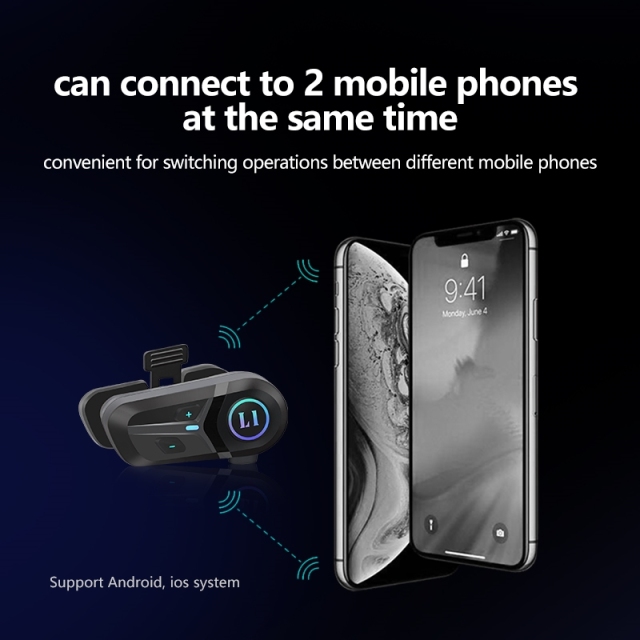 L1 Plus Helmet Bluetooth Headset | RGB Atmosphere Light | BT5.3 | Dual Phone | IP65 | OEM Manufacturer – Voiture