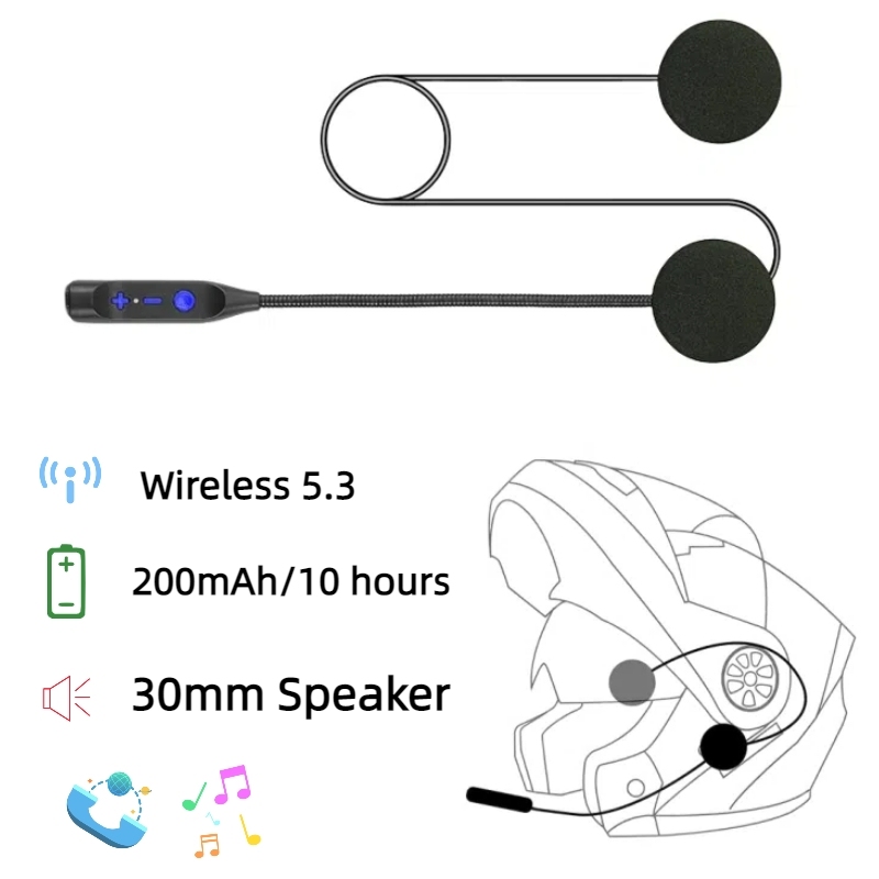 L5 Helmet Bluetooth Headset | Wire-In-Helmet Design | BT5.3 | 1H Fast Charge | 6 Helmet Types | OEM Manufacturer – Voiture