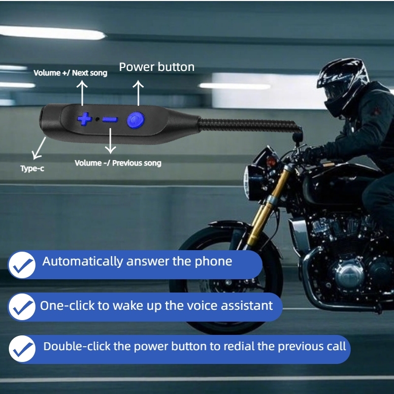 L5 Helmet Bluetooth Headset | Wire-In-Helmet Design | BT5.3 | 1H Fast Charge | 6 Helmet Types | OEM Manufacturer – Voiture